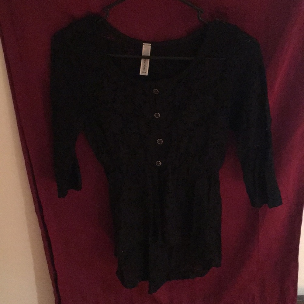 Black lace top